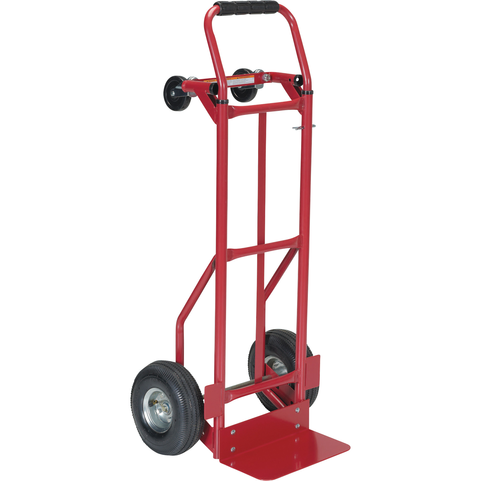 Vestil Steel Convertible Hand Truck - 500 Lb. Capacity, Pneumatic Casters, Model# DSHT-500-PN